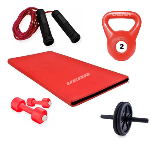 Gimnasio En Casa. Kit Entrenamiento Pink 4. -vera-