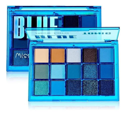 Paleta 15 Sombras Azules Para Ojos Blue Tonic - By Miss Lara