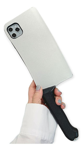 Funda Cuchillo De Goma Para iPhone + Mica Comida Protector