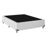 Cama Box Casal - Couro Branco