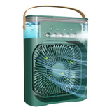 Ventilador Portátil De Mesa Mini Ar Condicionado Umidificado Cor Verde-escuro