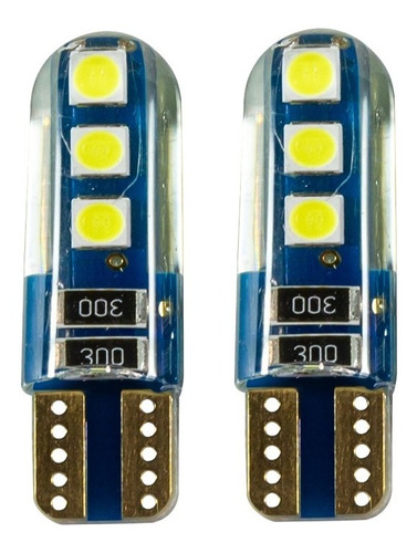 Lampara Led Auto T10 12v 3030 6smd Canbus C/s Blister X 2