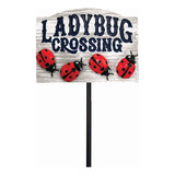 Spoontiques - Estaca De Jardin De Ladybug Crossing - Decorac