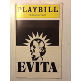 Playbill The Boradway Theatre, Evita. Catalogo 