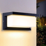 Lámparas Led De Pared Exterior Arbotante 20w Negro Moderna