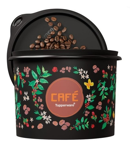 Tupperware Café 700g Caixa Floral Pote Mantimentos Cozinha