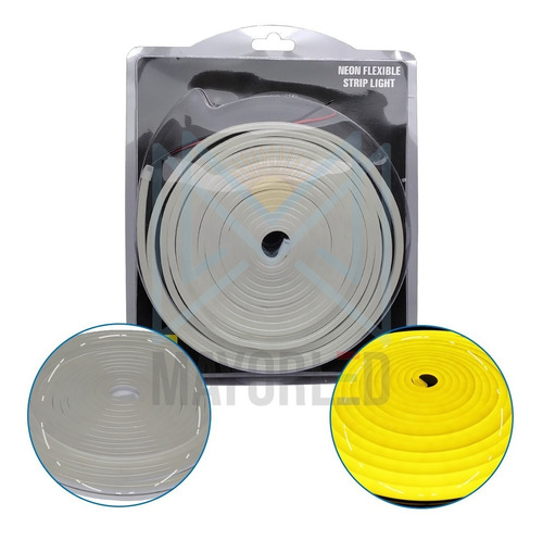 Manguera Neon Color Fijo 5mts Exterior Flexible 12v 