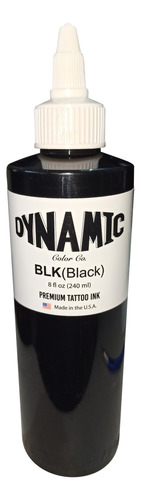 Tinta Para Tatuar Dynamic Ink 8oz. Black (blk