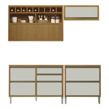 Cozinha Completa 4 Portas 5 Gavetas 100% Mdf Nesher 200x52cm