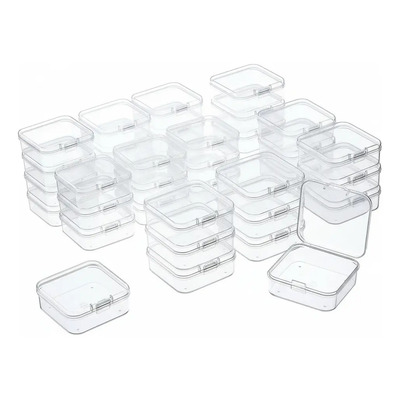 24 Cajas Organizador De Plástico Transparente Para Tornillos Transparente