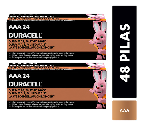 Pack 48 Pilas Alcalinas Duracell Aaa