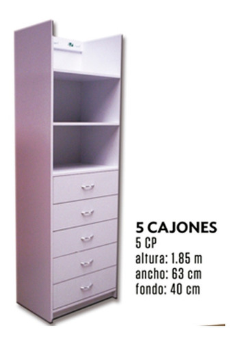 Cajonera 5 Cajones Blanco