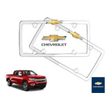 Par Porta Placas Chevrolet Colorado 2019 Original