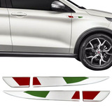 Par Emblema Adesivo Resinado Aplique Lateral Fiat Italia