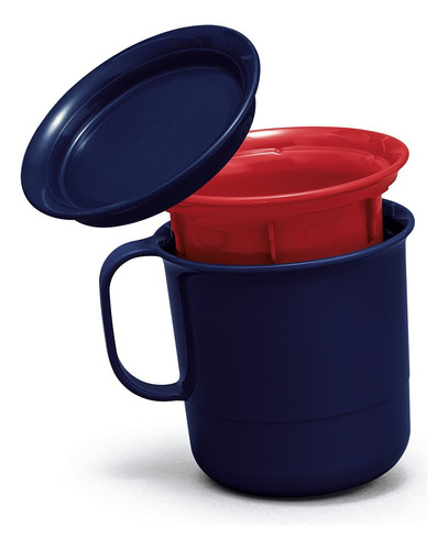 Caneca Tupperware Infusor Filtro Chá Cuscuz Microondas Tampa