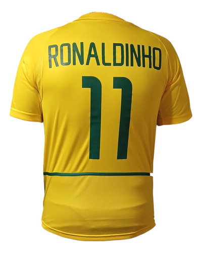 Camiseta Ronaldinho Brasil 2002 Mundial Retro Clasica 