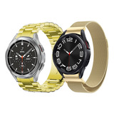 2 Correas Sin Lagunas Para Samsung Galaxy Watch 6 4 5 Pro