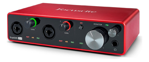 Placa De Audio 4 In 4 Out Usb 3 Gen Focusrite Scarlett 4i4