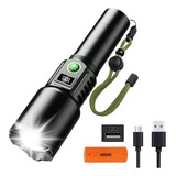 Lampara Táctica 50000lm Cree Led Xhp120 Usb Recargable