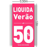 Adesivo Vertical Vitrine Liquida Verão 50% Tamanho 1,00x0,50