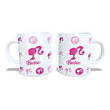 Caneca Xícara Presente Rosa Boneca Barbie Tendencia 325 Ml