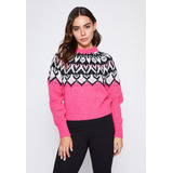 Sweater Mujer Fucsia Etnico Family Shop