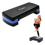 Step Banco Aerobics Fitness 9.5 A 15 Cm Ajustable Color Azul