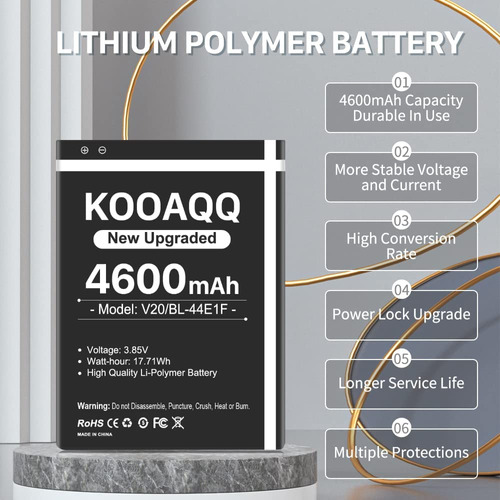 Kooaqq Batería Para LG V20, [nueva Versión 2023] 4600mah Bat