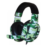 Headset Fone De Ouvido Camuflado Xbox Ps4 Pc  Verde Claro