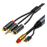 Cable Convertidor De Audio Digital A Analógico, Rca+cono .