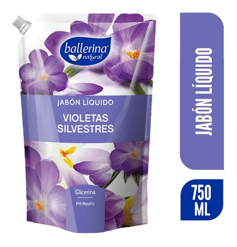 Jabon Liquido Ballerina Violetas Silvestres 750 Ml