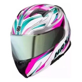 Casco Hax Abatible Amatista Fenix Rosa/blanco