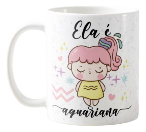 Caneca Signos Feminina Delicada - Escolha O Seu!