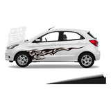 Calco Ford Ka 2016 - 2022 5 Puertas Tattoo Flame Juego 