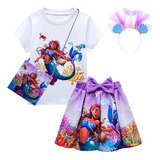 Conjunto De Princesa Ariel Sirenita Niñas Fiesta Cumplea [u]