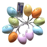 Luzes De Corda Led Easter Hollow Egg 10 Lâmpadas De 2 M