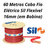 60 Metros Cabo Fio Elétrico Sil Flexível 16mm