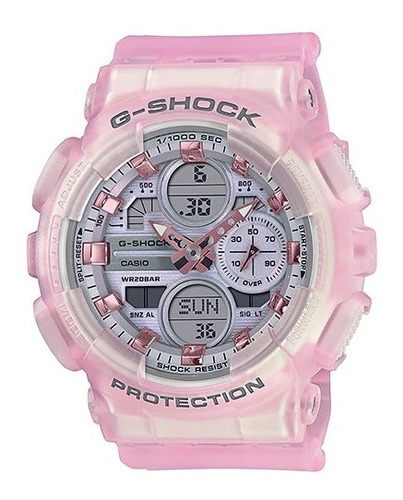 Reloj Casio G-shock Original Gma-s140np-4a Color De La Correa Rosa Chicle