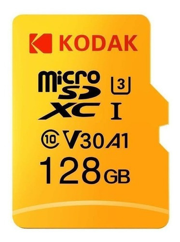 Tarjeta Micro Sd Kodak 128gb 4k A1 Clase10 Más Adaptador