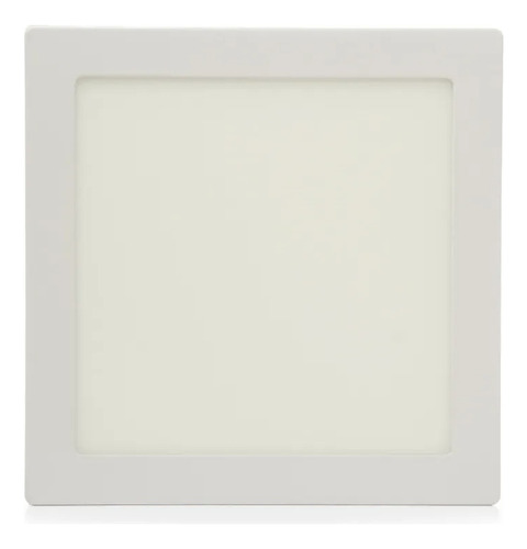 Plafón Led Sica Panel Cuadrado 18w - Luz Cálida Color Blanco