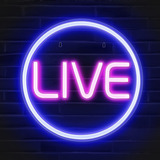 Live Neon Signs  Luces De Neón Led Live On Air Para Tw...