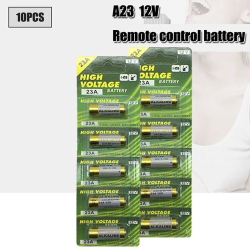 10 Pilhas Baterias 23a 12v A23 Alcalina Gp Super Controle