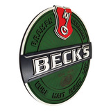 Placas Cerveja Beck's Logo 3d Decorativas Mdf Relevo P002