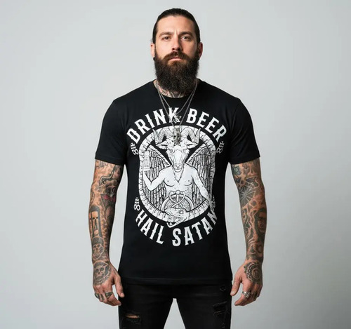 Playera Baphomet Cerveza