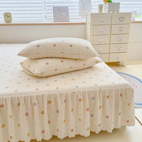 Faldón De Cama Estilo Princesa Antideslizante King Size