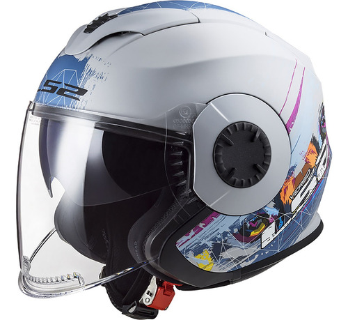 Casco Abierto Ls2 570 Verso Technik Doble Visor Marelli