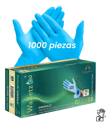 Guantes De Nitrilo Walletz Libre De Latex Sin Polvo 1000pz