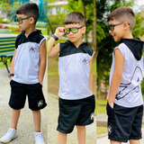 Conjunto Masculino Infantil Kit Camiseta Bermuda Verão