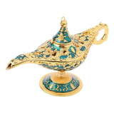 Decoração Decoração Árabe Lâmpada Mágica Com Tampa Ouro-azul