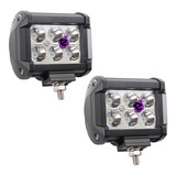 Caja X 2 Faros Proyectores Reflectores 12v 24v Barra Led 22w